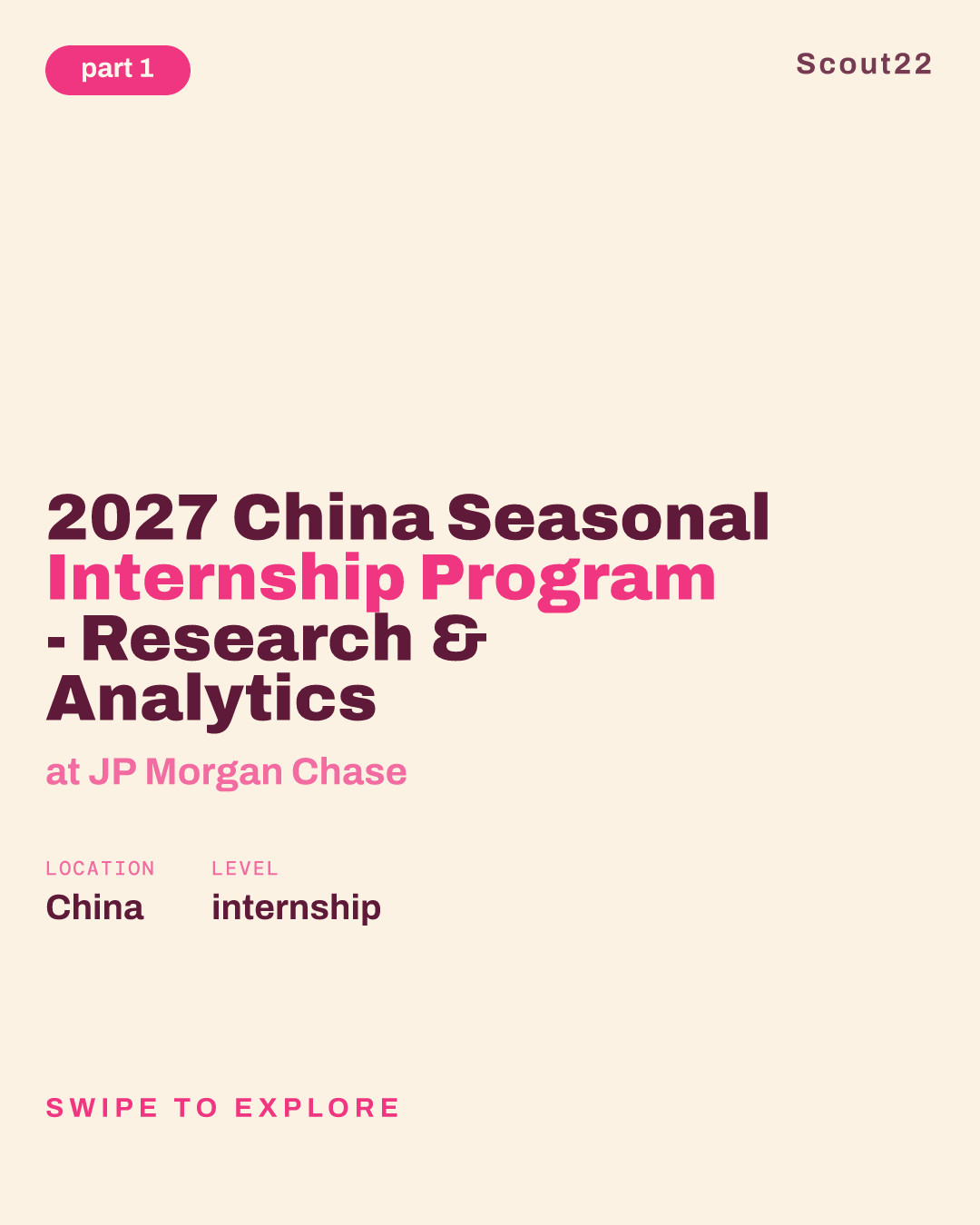 2027 China Seasonal Internship Program - Research & Analytics at JP Morgan Chase
