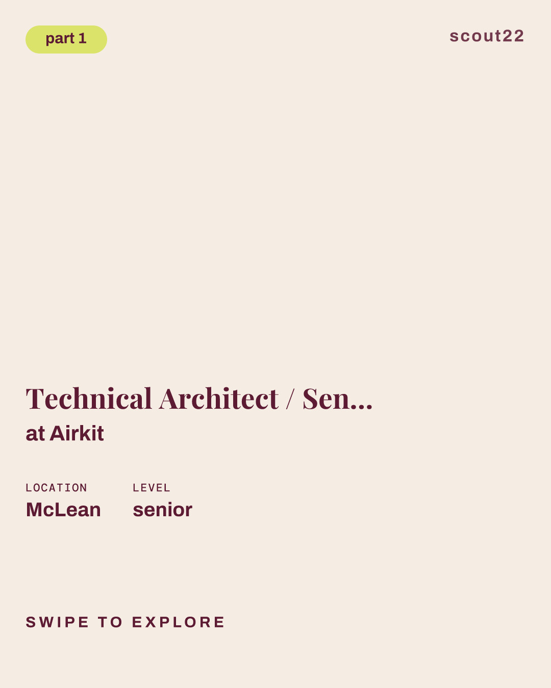 Technical Architect / Senior Technical Architect - Missionforce (Cleared) at Airkit