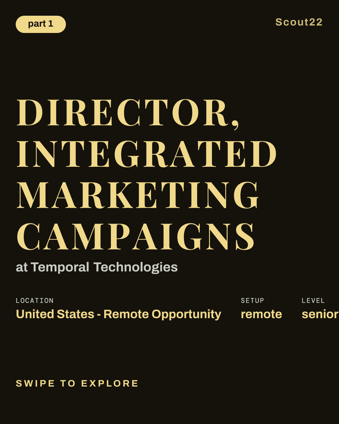 Director, Integrated Marketing Campaigns at Temporal Technologies