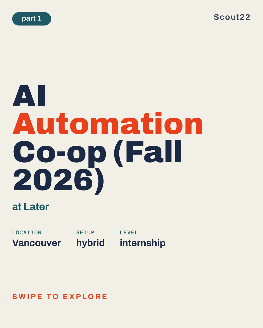 AI Automation Co-op (Fall 2026) at Later