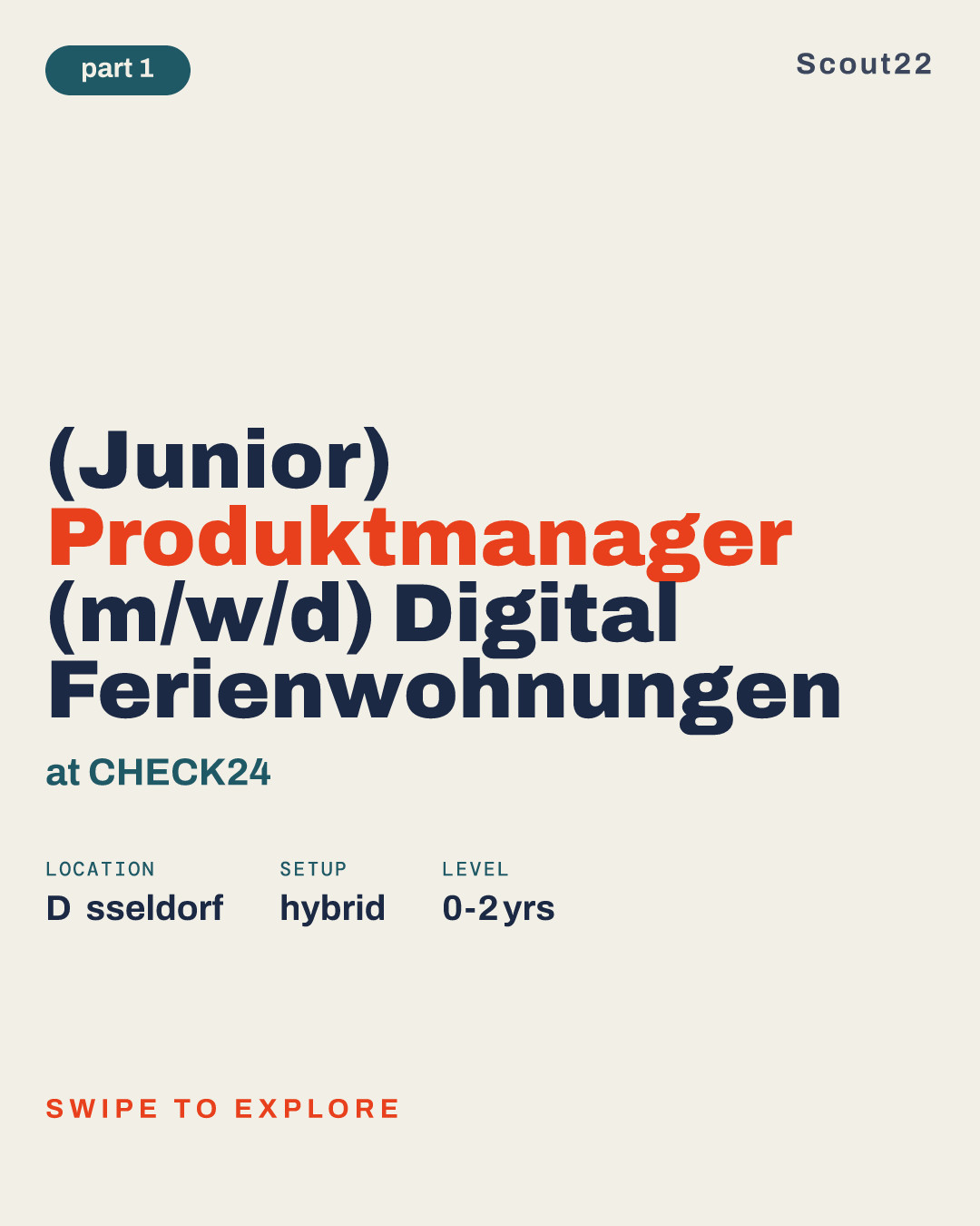 (Junior) Produktmanager (m/w/d) Digital Ferienwohnungen at CHECK24