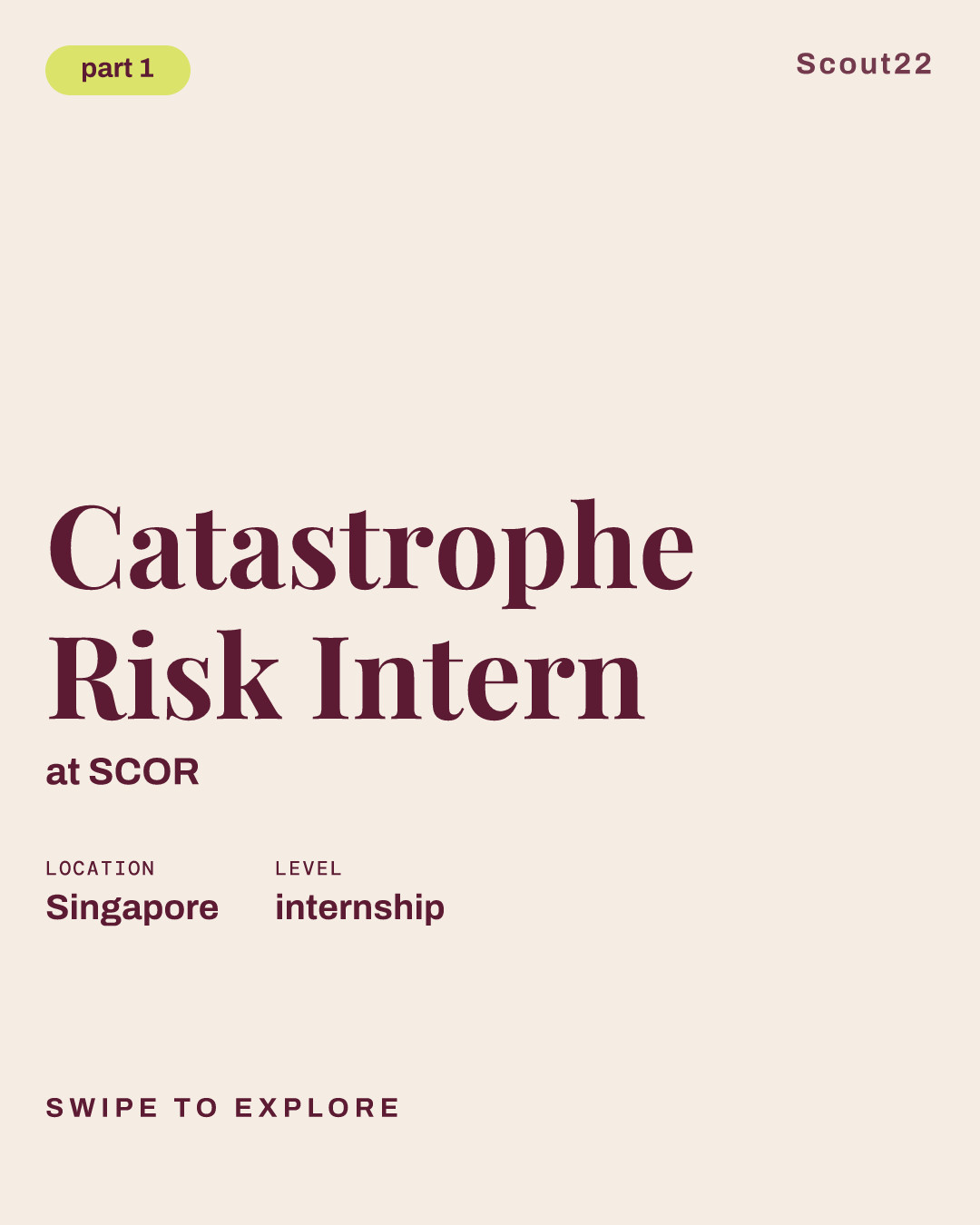 Catastrophe Risk Intern at SCOR
