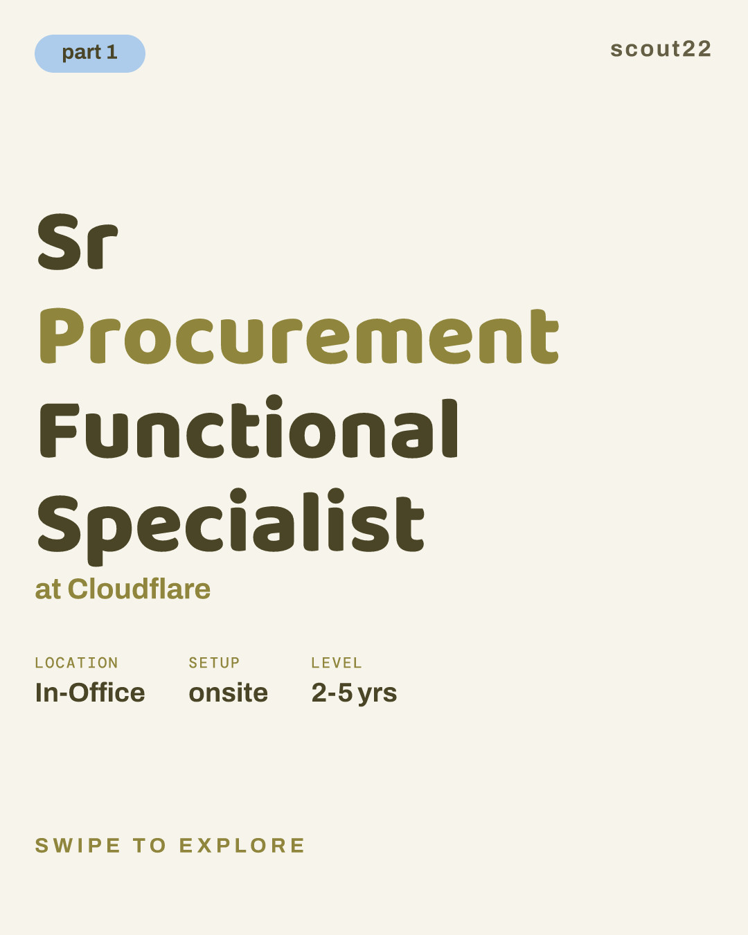 Sr Procurement Functional Specialist at Cloudflare
