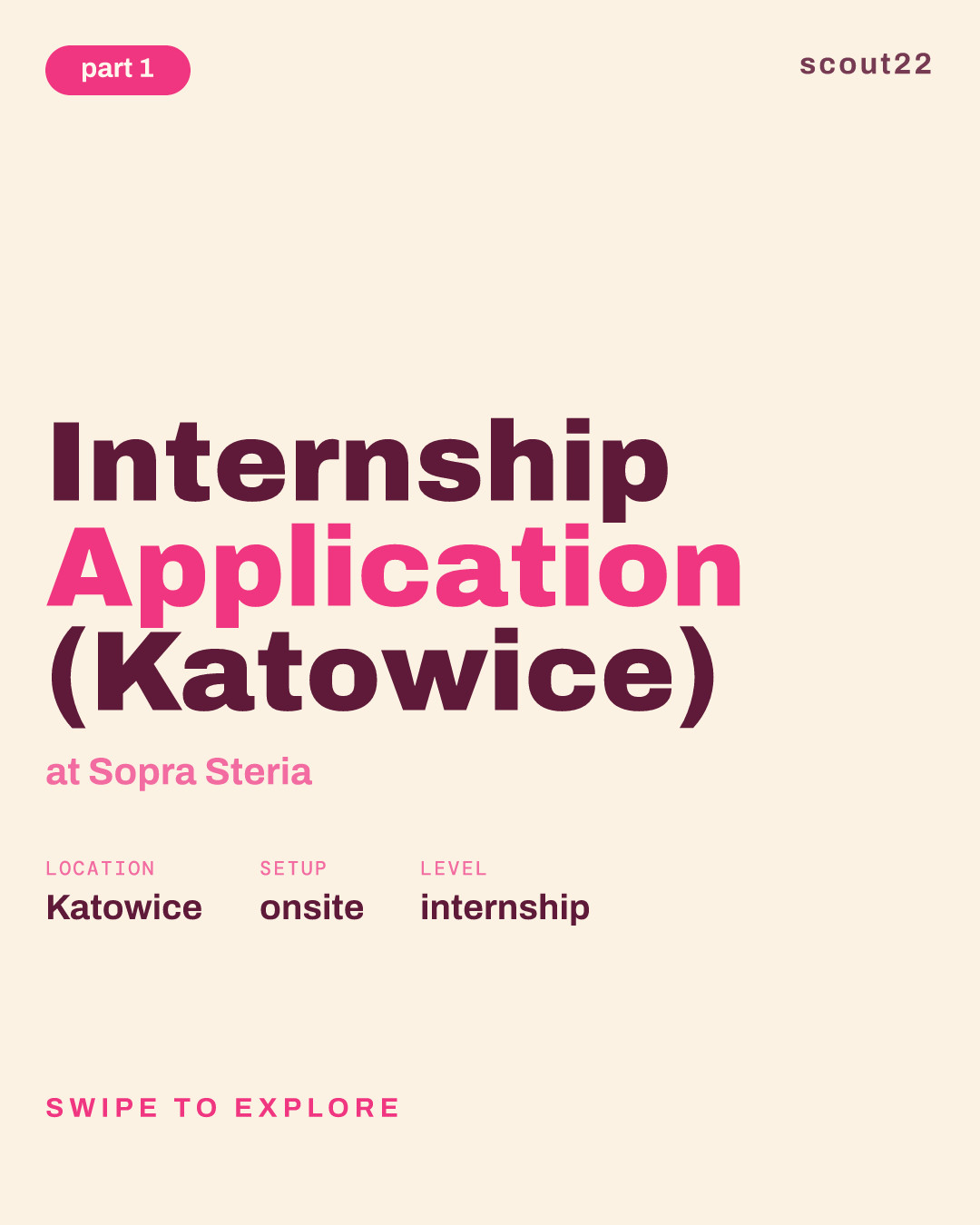 Internship Application (Katowice) at Sopra Steria