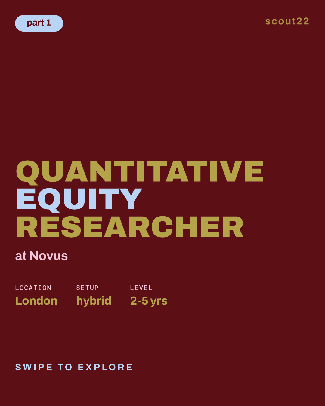 Quantitative Equity Researcher at Novus