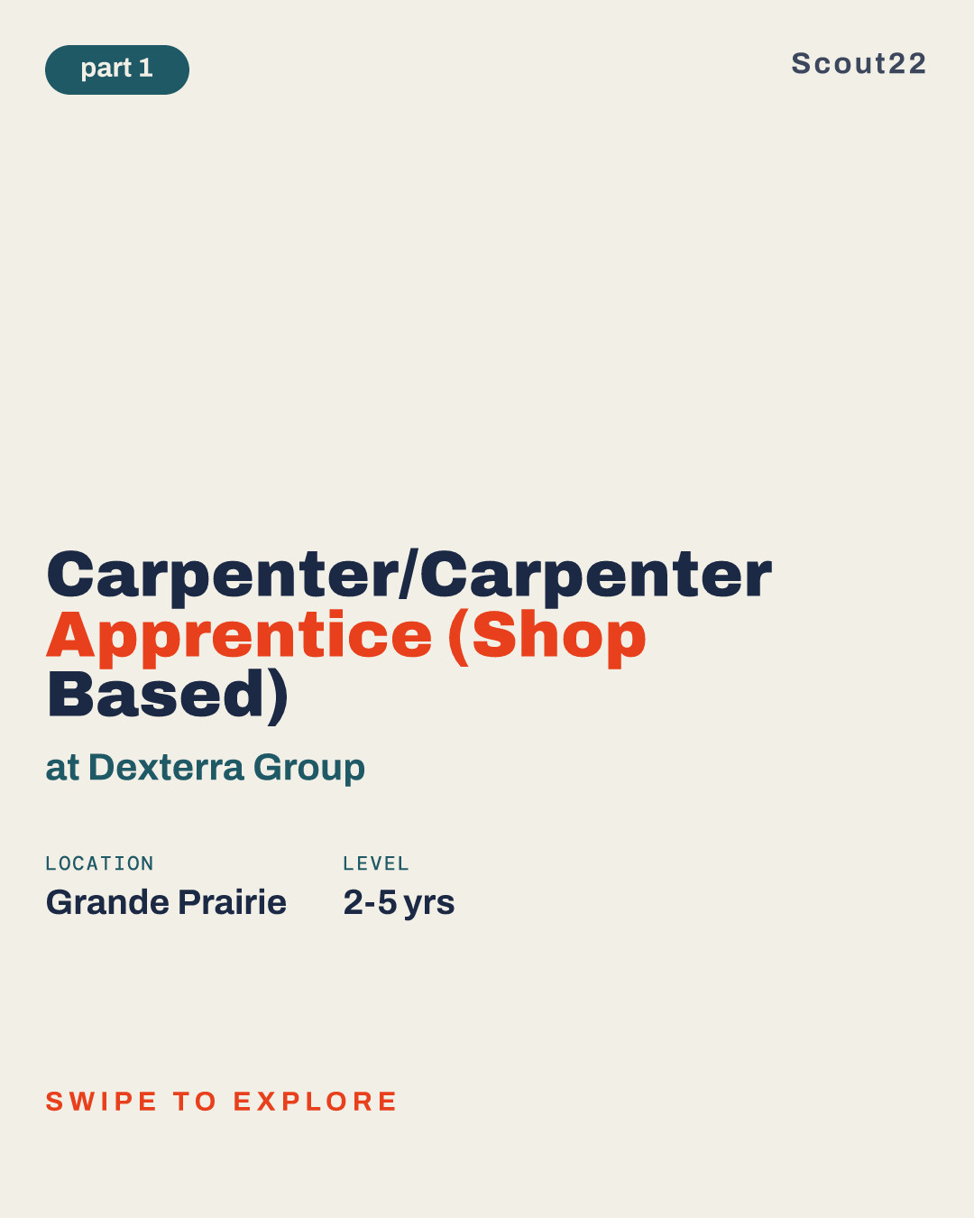 Carpenter/Carpenter Apprentice (Shop Based) at Dexterra Group
