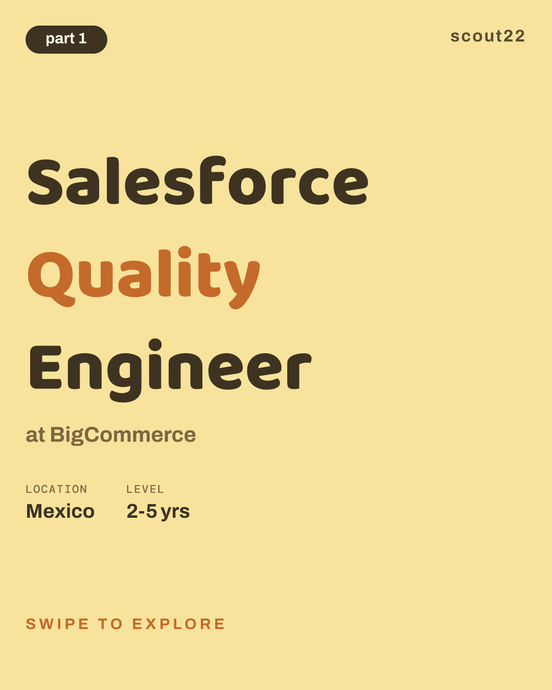 Salesforce Quality Engineer at BigCommerce