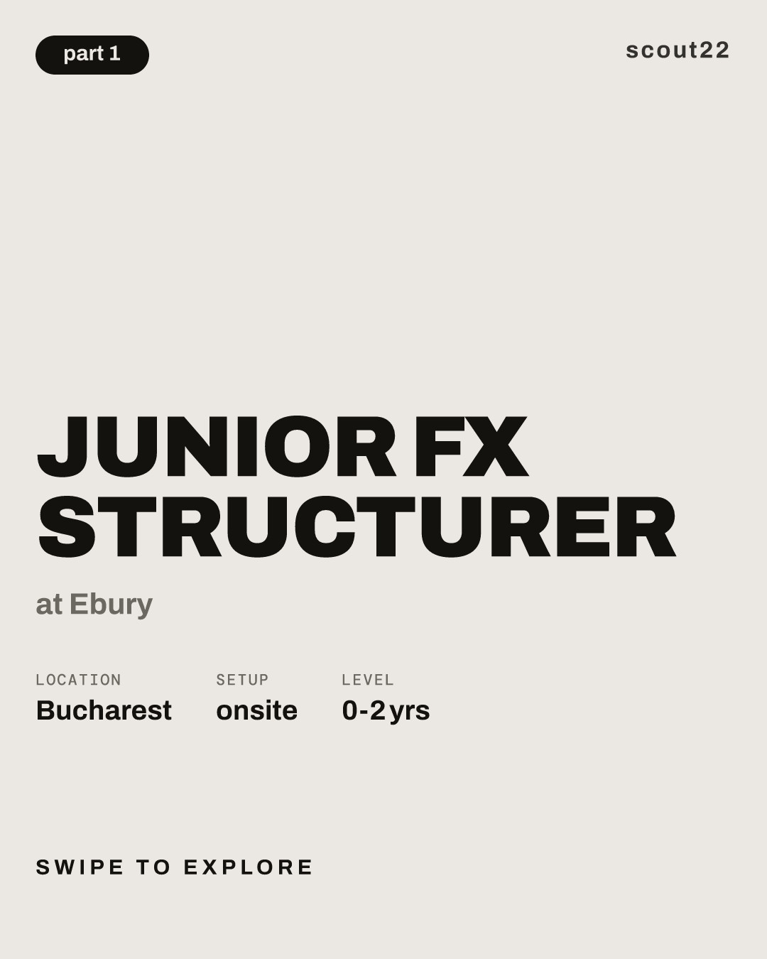 Junior FX Structurer at Ebury