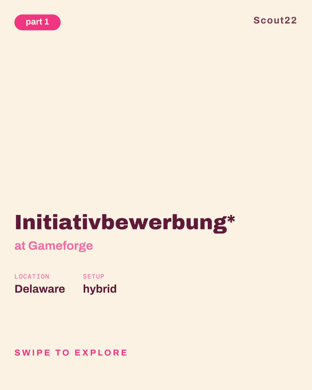 Initiativbewerbung* at Gameforge