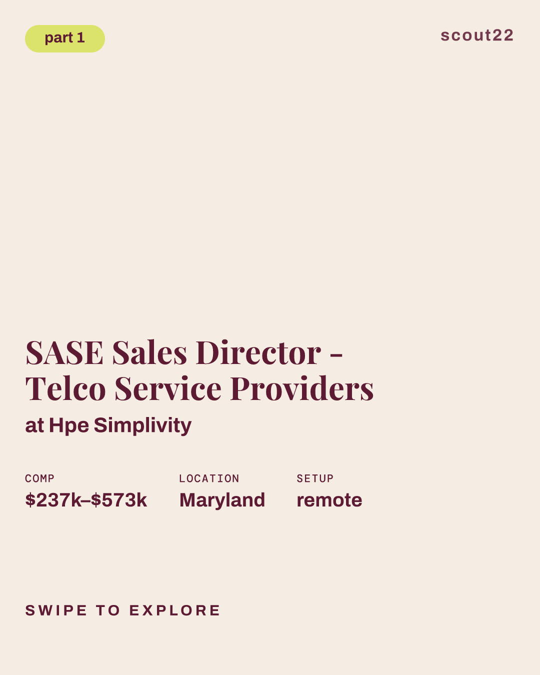 SASE Sales Director - Telco Service Providers at Hpe Simplivity