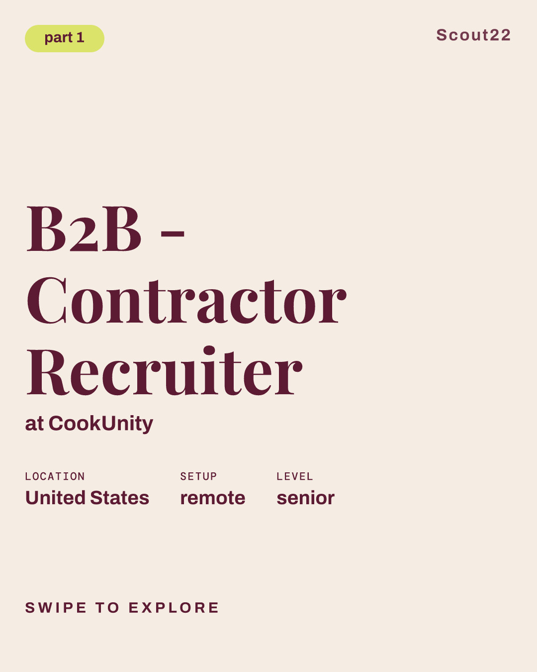 B2B - Contractor Recruiter at CookUnity