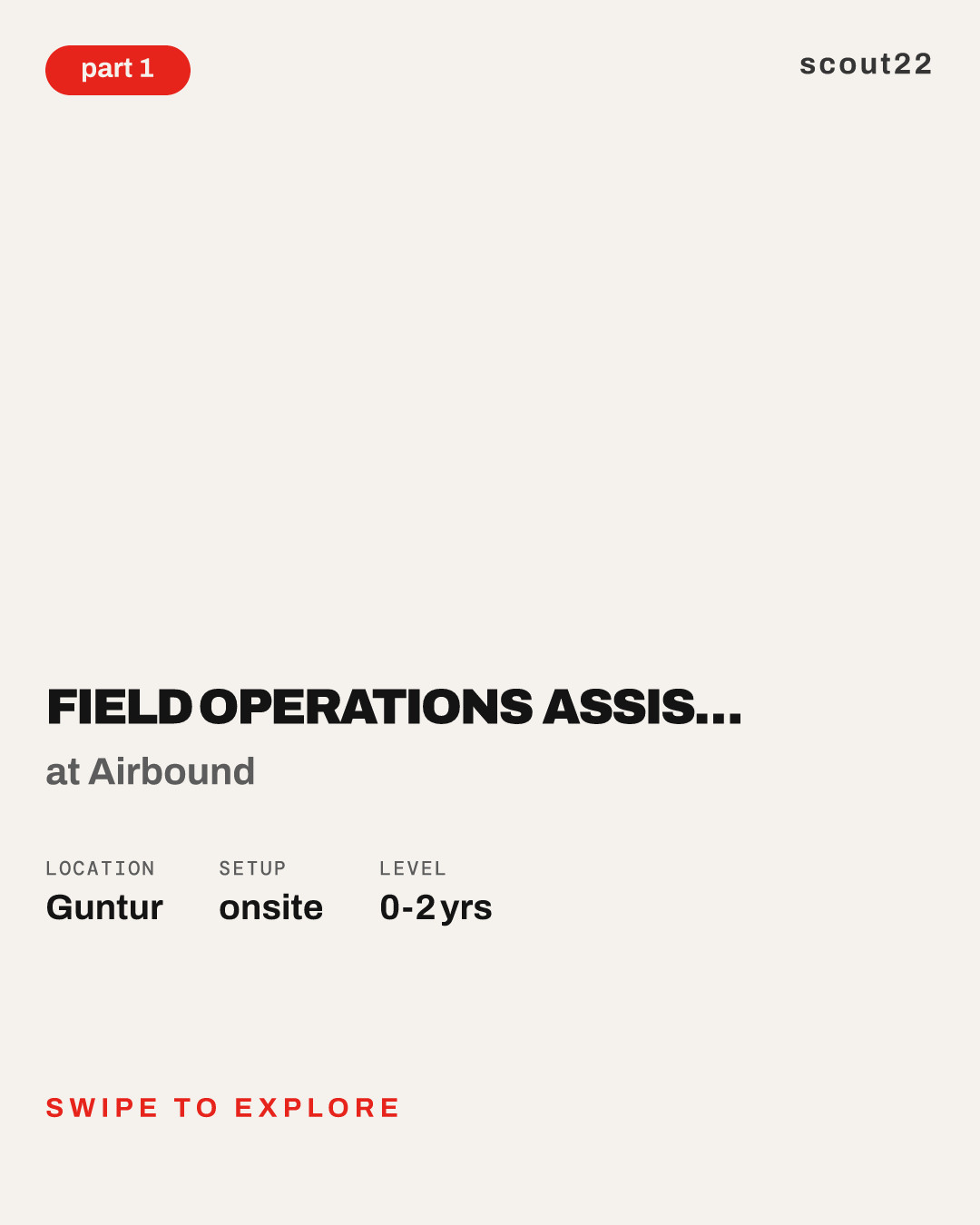 Field Operations Assistant – Drone Support (AP) at Airbound