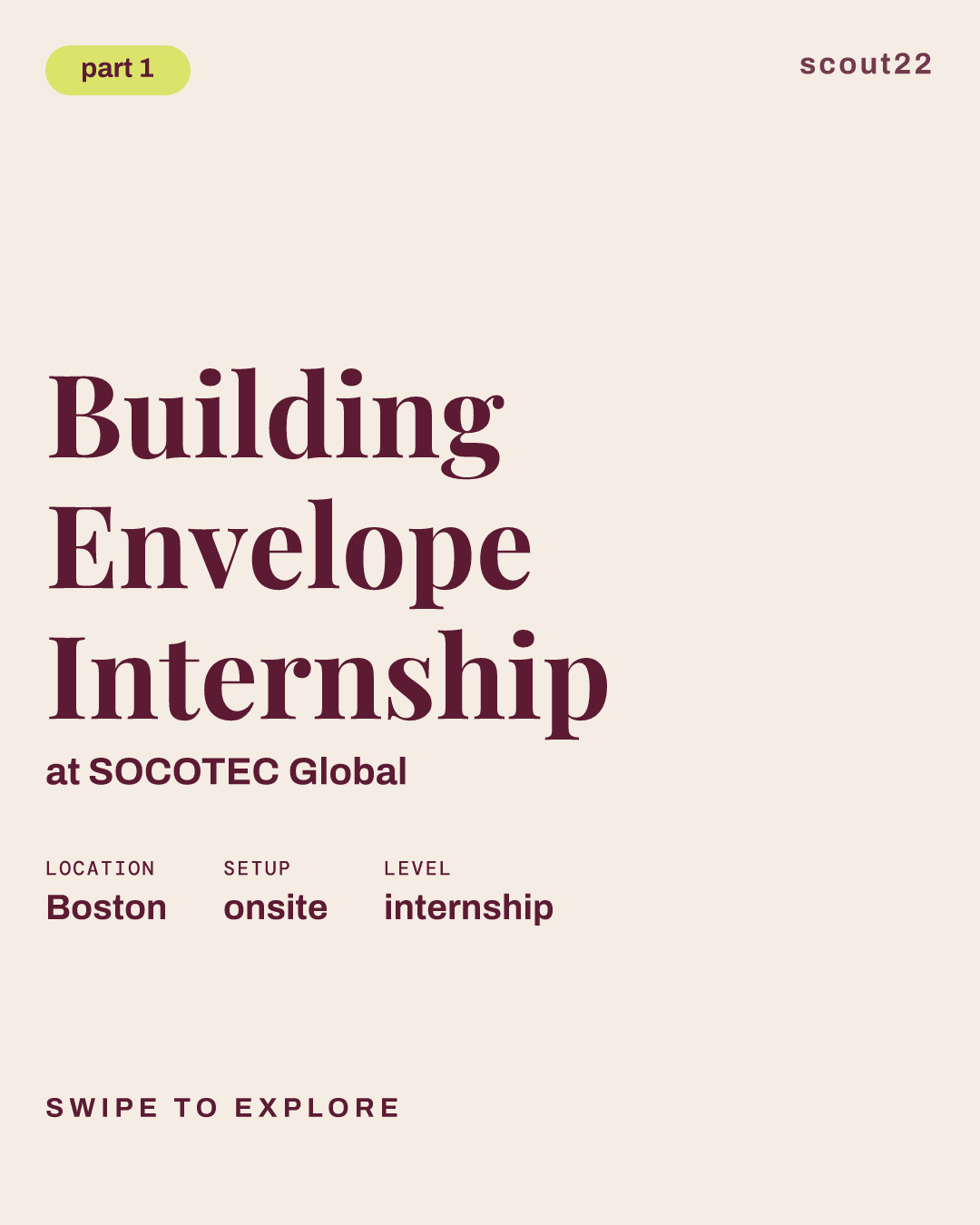 Building Envelope Internship at SOCOTEC Global
