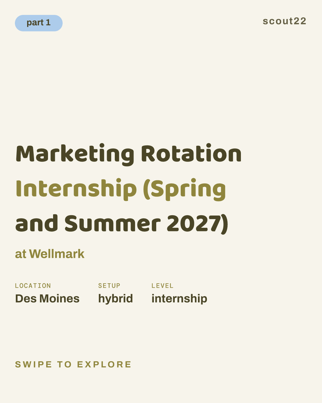 Marketing Rotation Internship (Spring and Summer 2027) at Wellmark