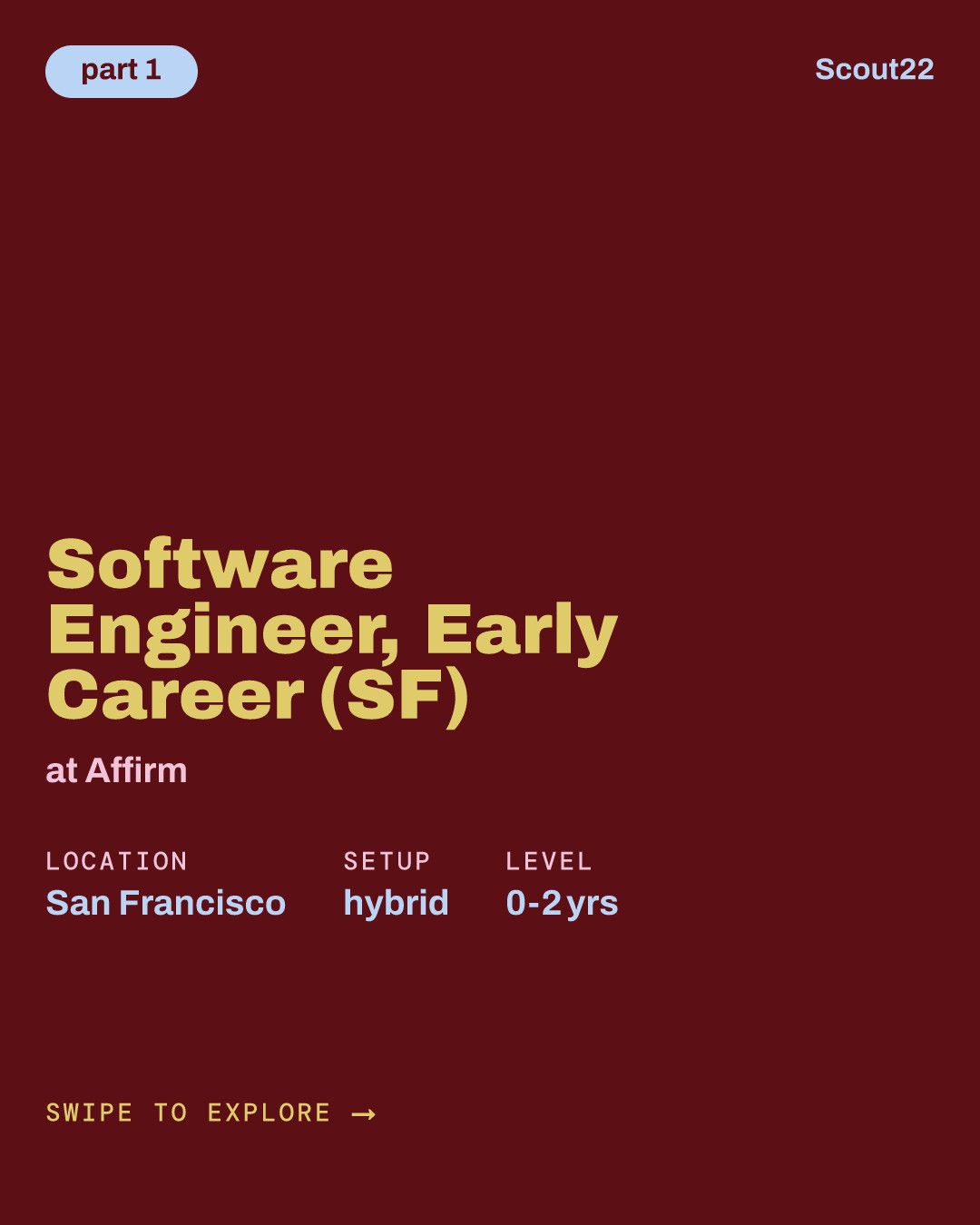 Software Engineer, Early Career (SF) at Affirm