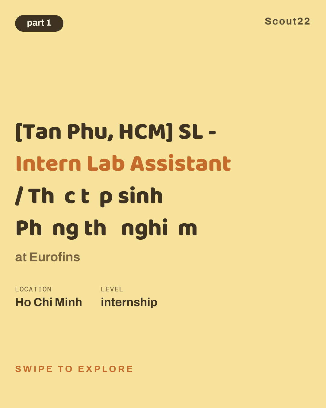 [Tan Phu, HCM] SL - Intern Lab Assistant / Thực tập sinh Phòng thí nghiệm at Eurofins