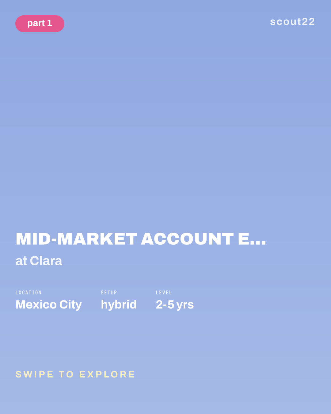 Mid-Market Account Executive (Ejecutivo de Cuentas Mid-Market) - Mexico City (Hybrid) at Clara