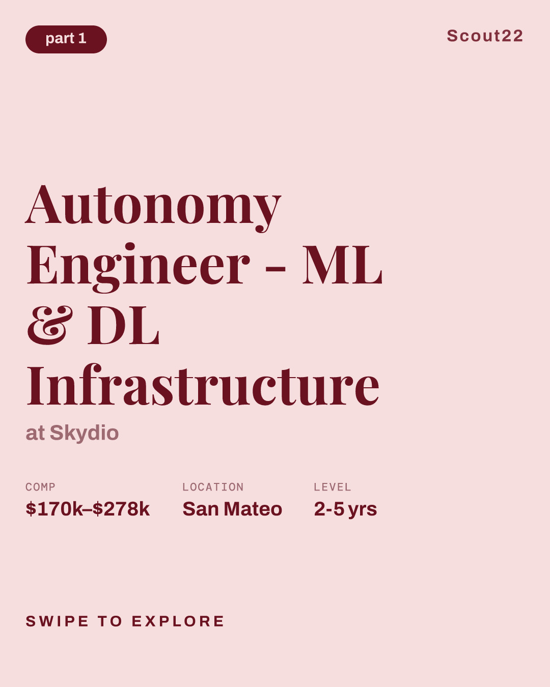 Autonomy Engineer - ML & DL Infrastructure at Skydio