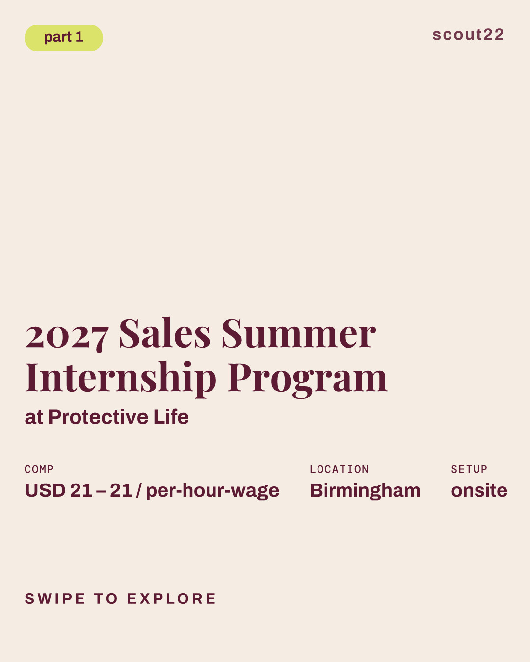 2027 Sales Summer Internship Program at Protective Life