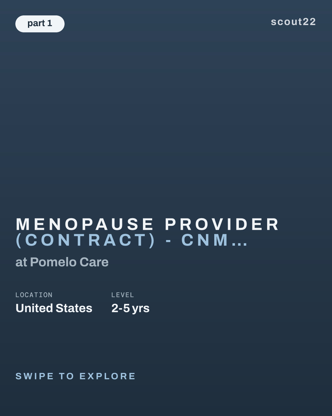 Menopause Provider (Contract) - CNM or WHNP - Michigan License at Pomelo Care