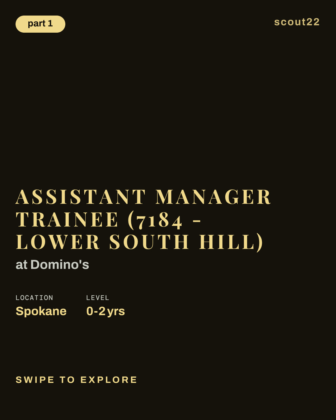 Assistant Manager Trainee (7184 - Lower South Hill) at Domino's
