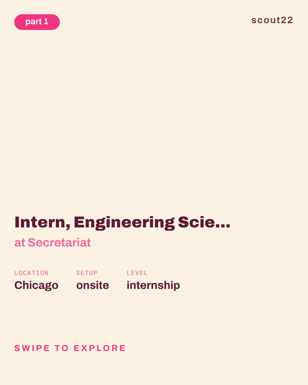 Intern, Engineering Sciences (Summer 2027) at Secretariat