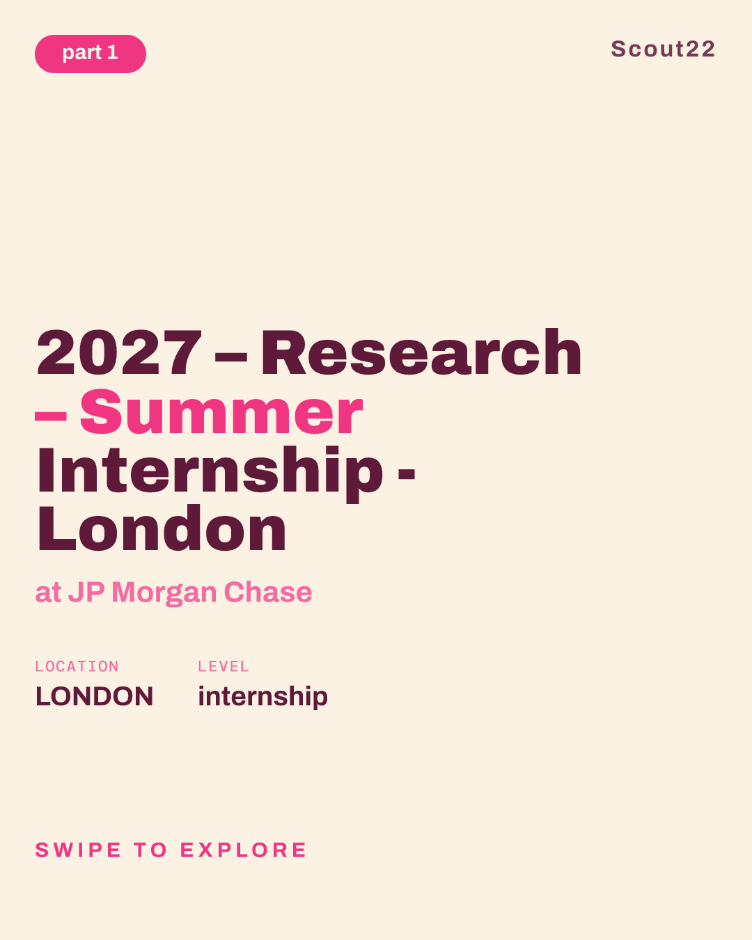 2027 – Research – Summer Internship - London at JP Morgan Chase