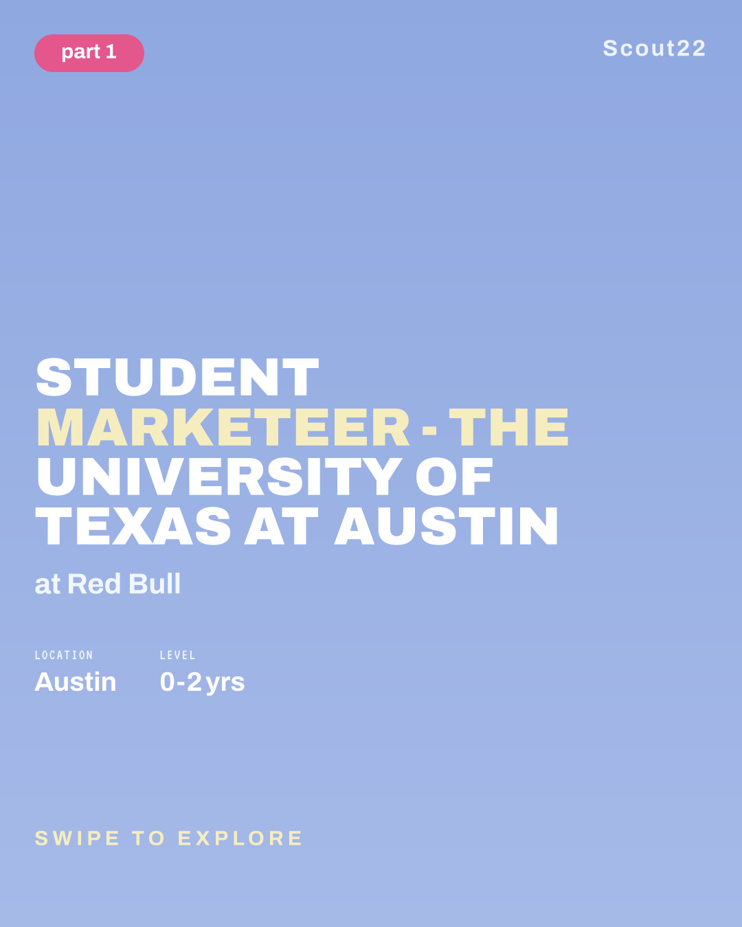 Student Marketeer - The University of Texas at Austin at Red Bull