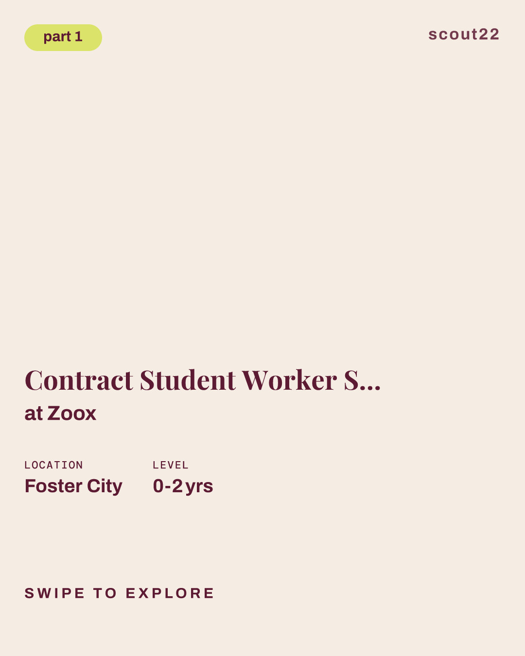 Contract Student Worker Software Engineer (6-month Contract) (20/hrs week) at Zoox