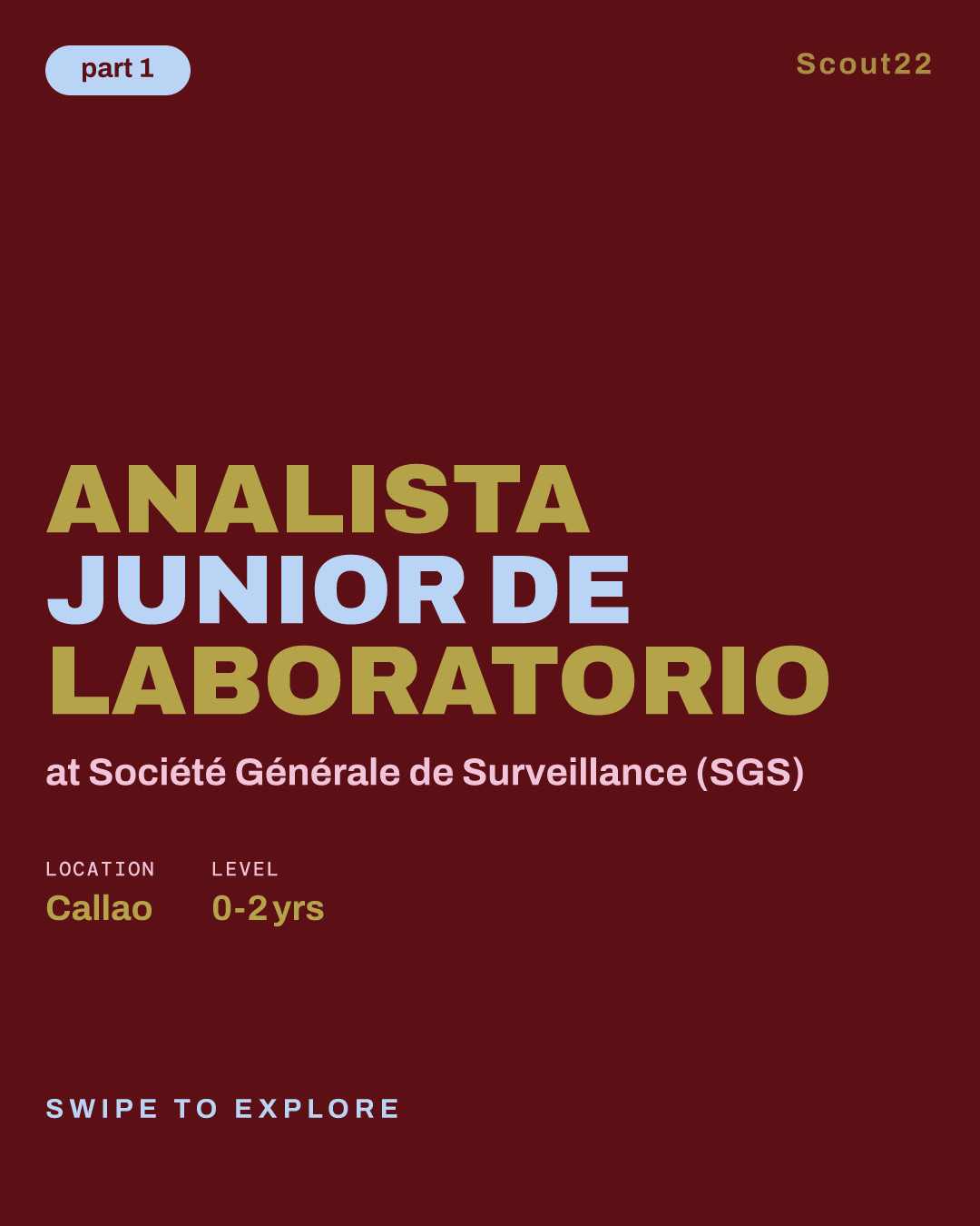 Analista Junior de Laboratorio at Société Générale de Surveillance (SGS)