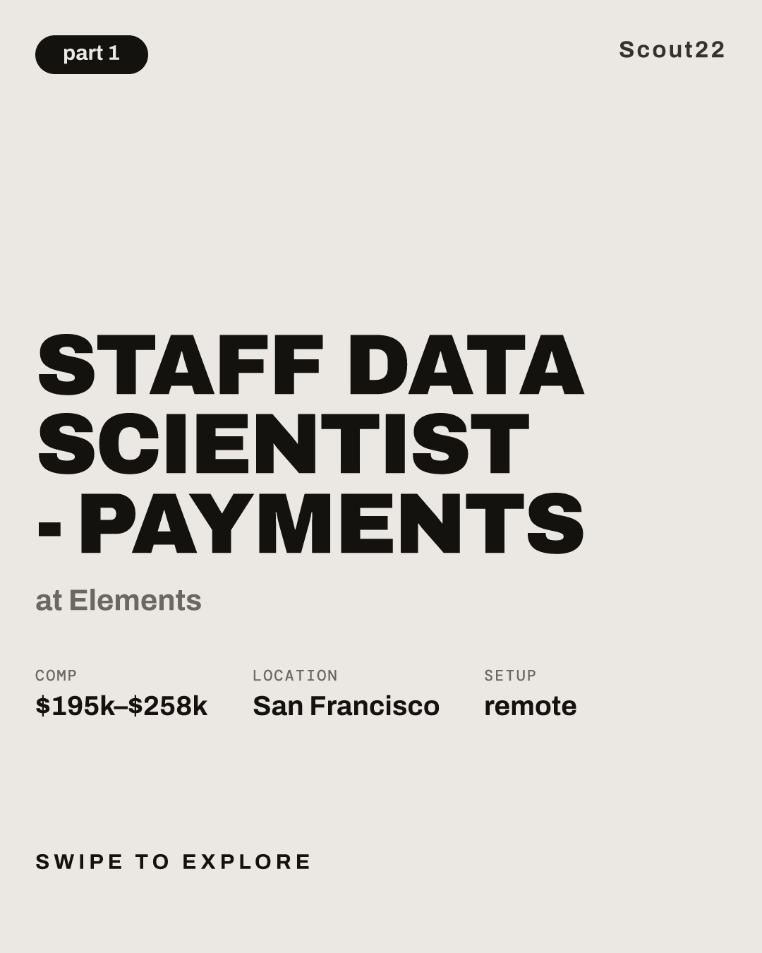 Staff Data Scientist - Payments at Elements