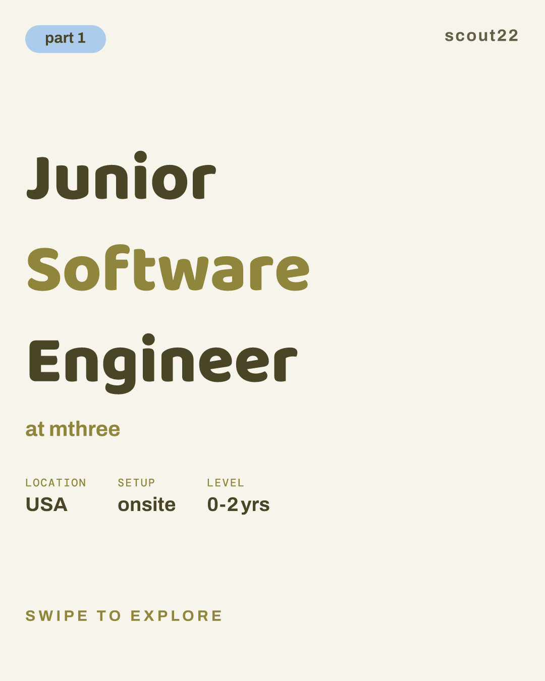 Junior Software Engineer at mthree