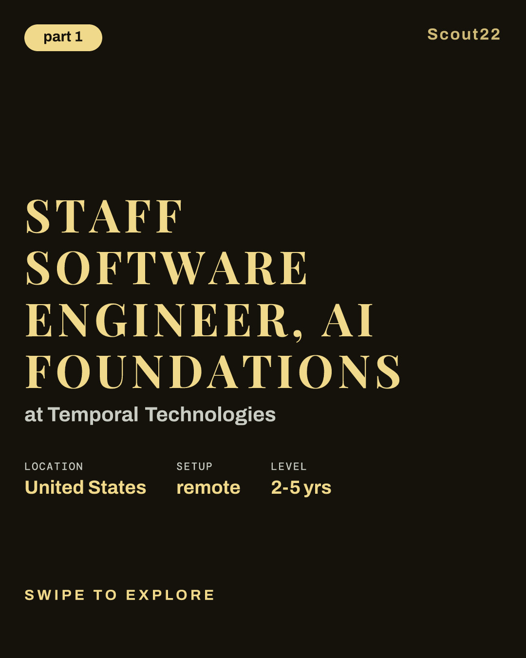 Staff Software Engineer, AI Foundations at Temporal Technologies