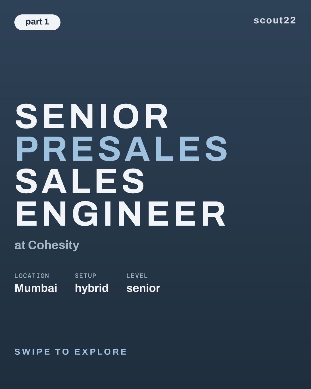 Senior Presales Sales Engineer at Cohesity