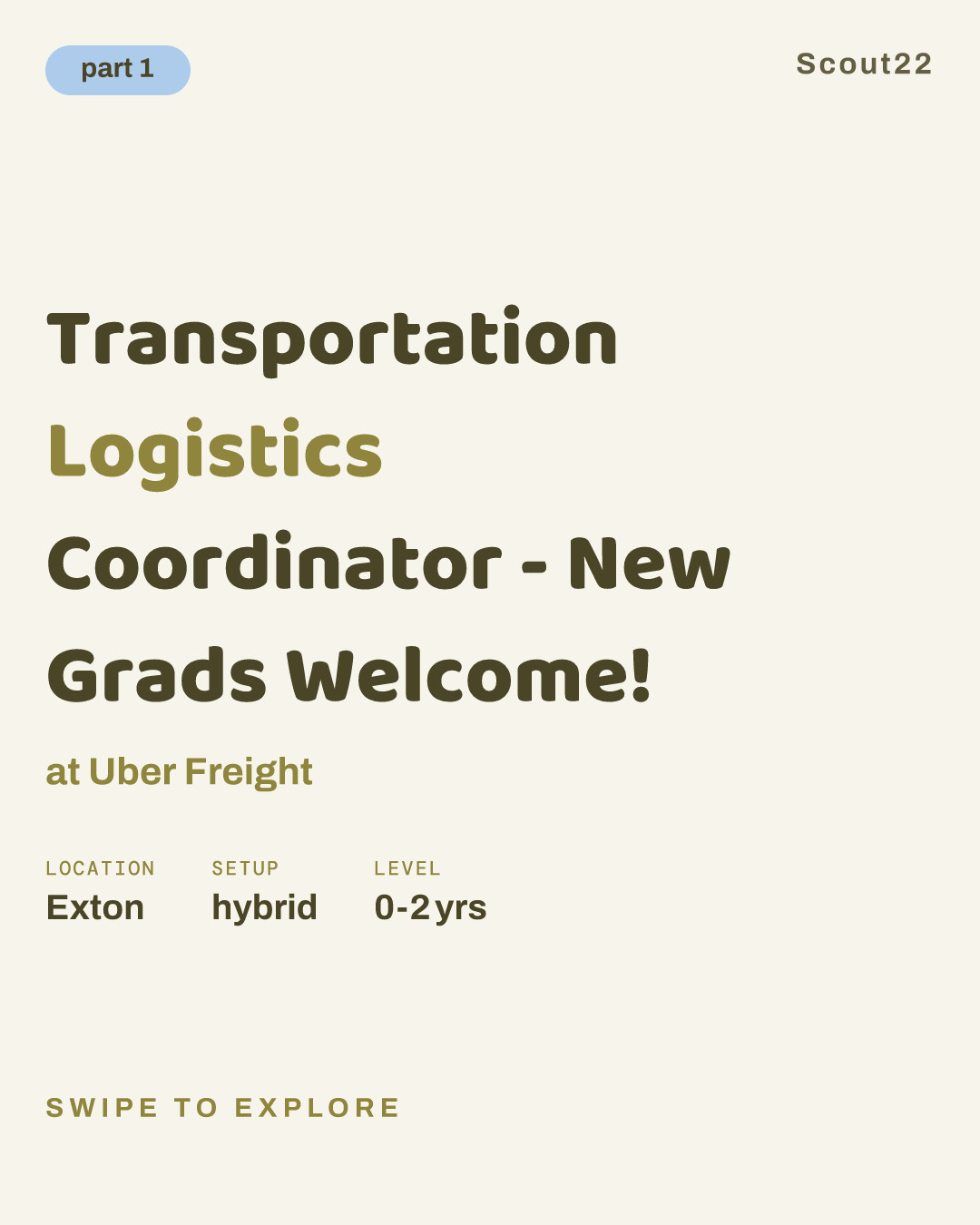 Transportation Logistics Coordinator - New Grads Welcome! at Uber Freight