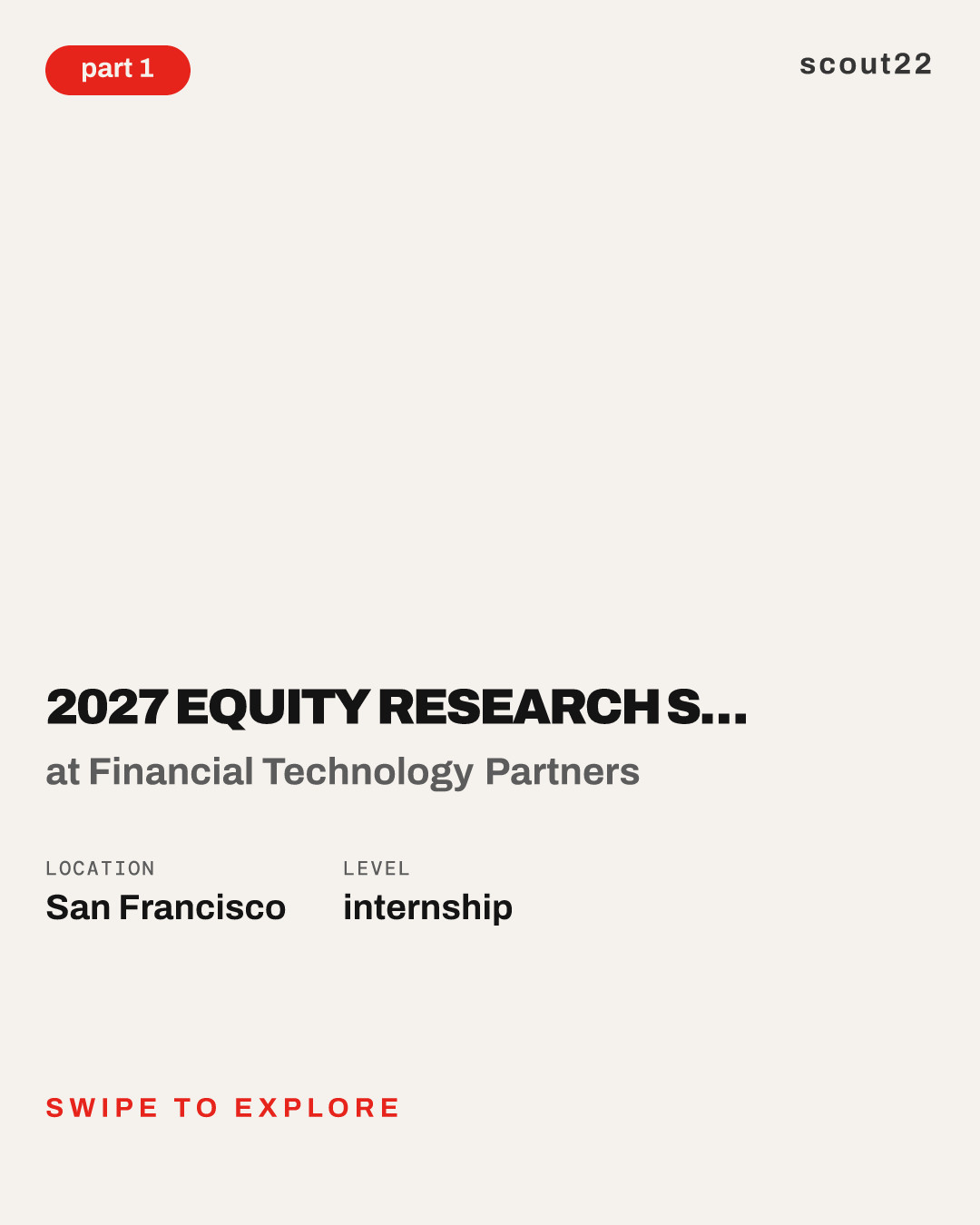 2027 Equity Research Summer Analyst at Financial Technology Partners