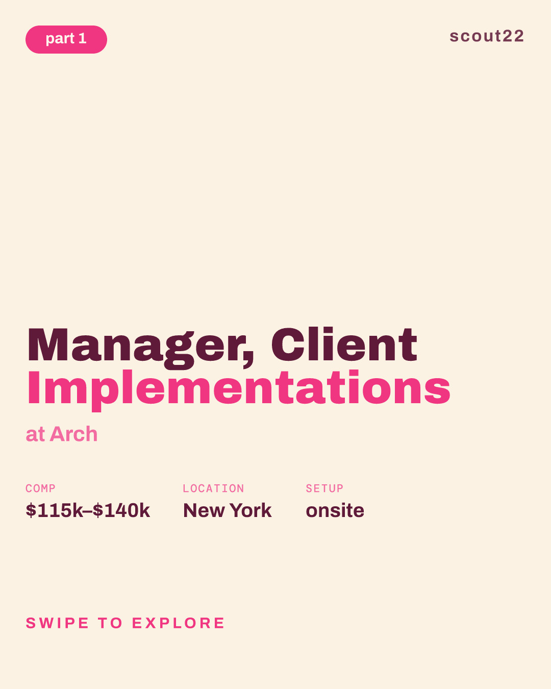 Manager, Client Implementations at Arch