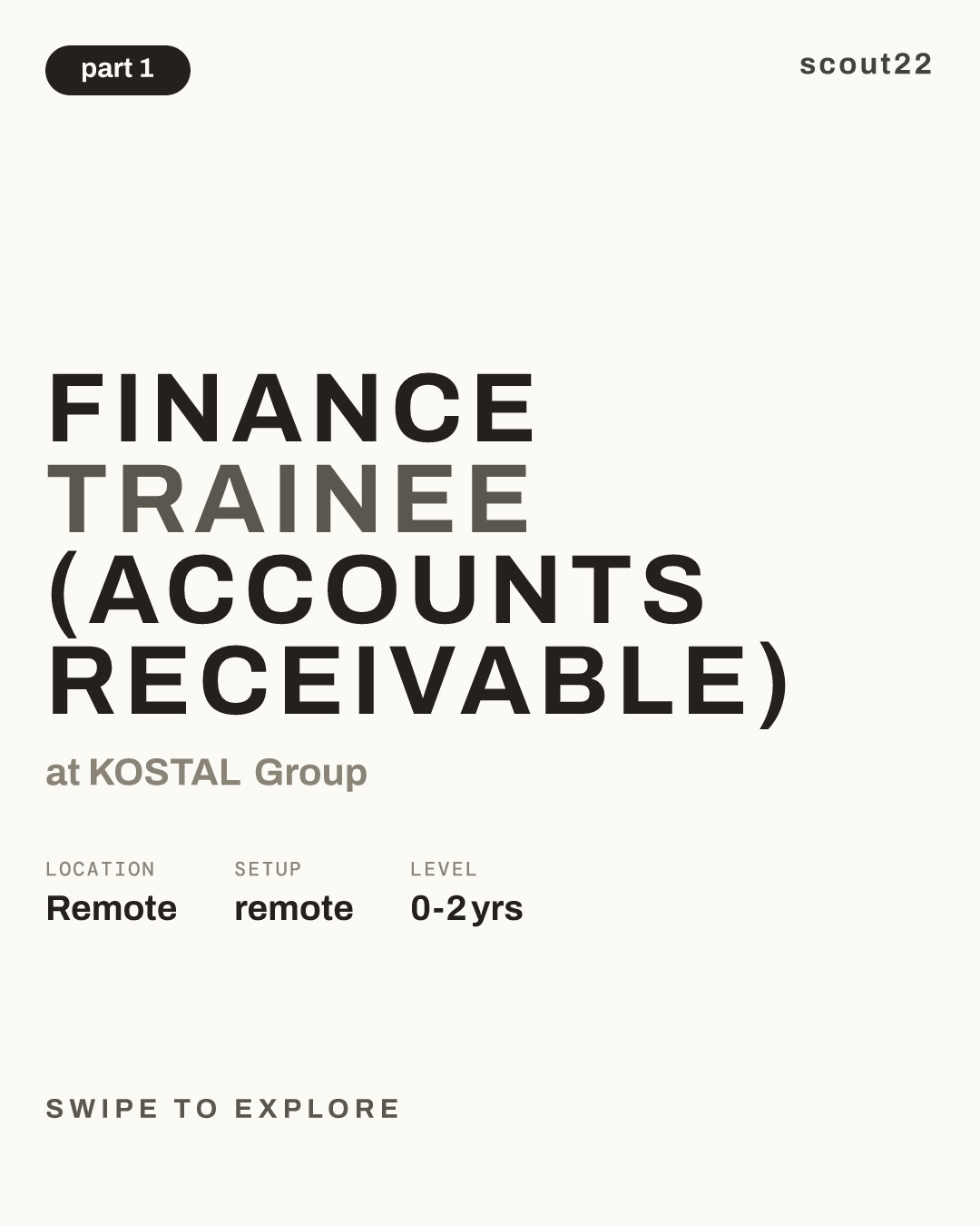 Finance Trainee (Accounts Receivable) at KOSTAL Group