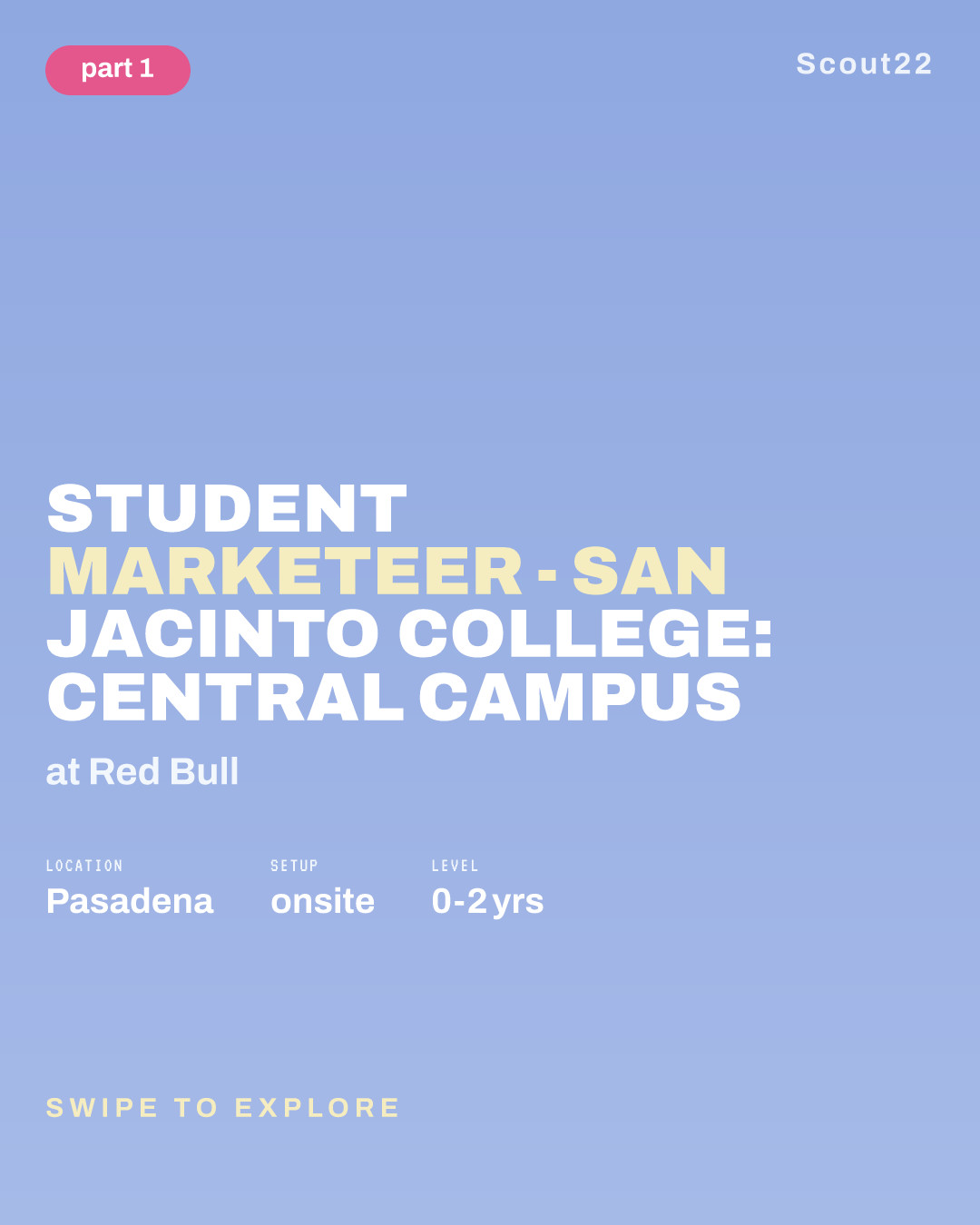 Student Marketeer - San Jacinto College: Central Campus at Red Bull