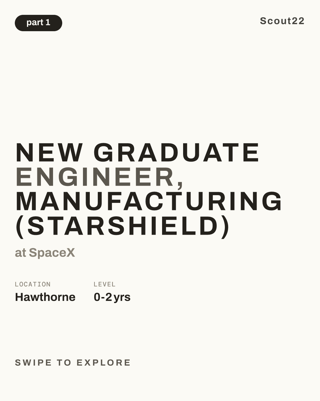 New Graduate Engineer, Manufacturing (Starshield) at SpaceX