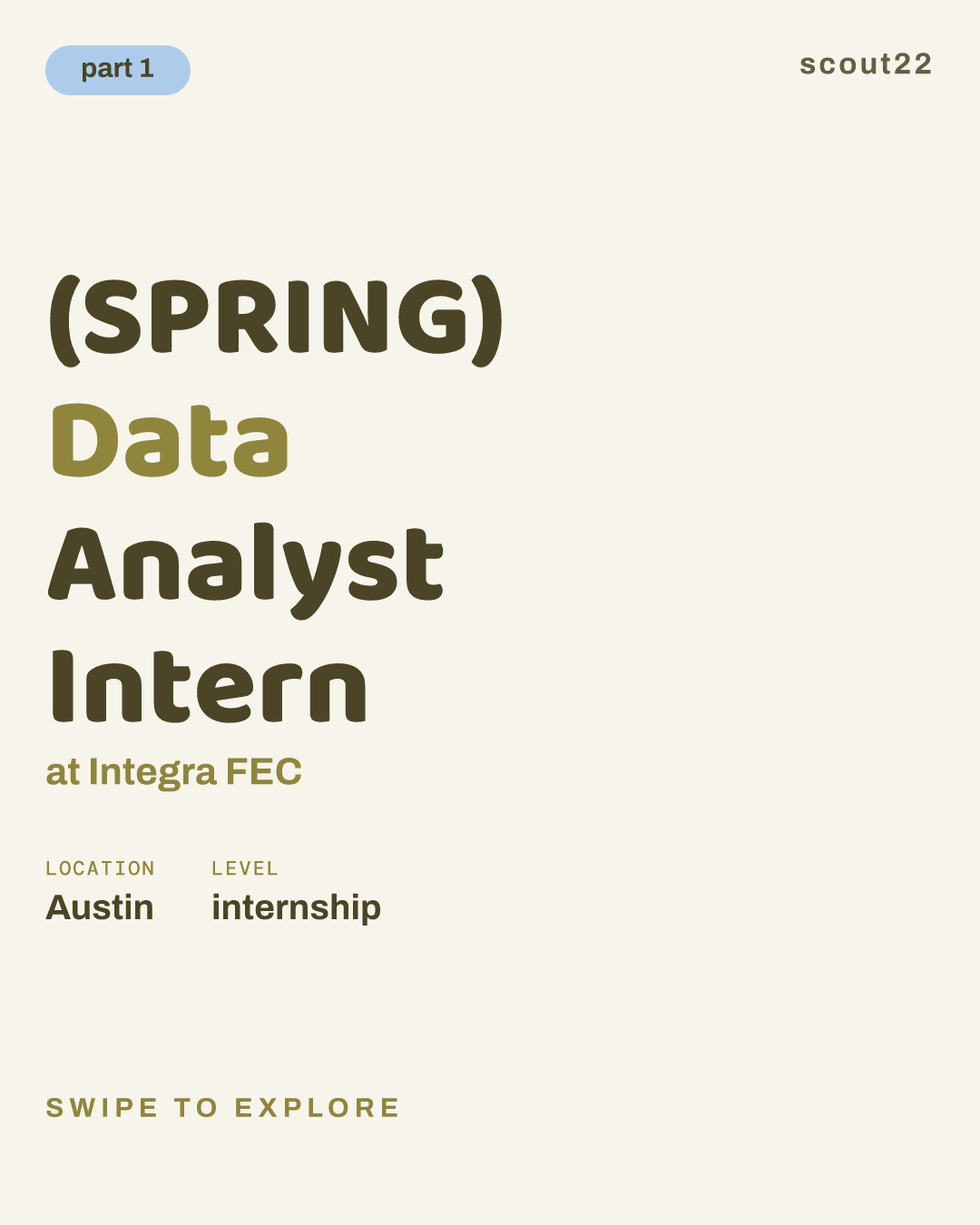 (SPRING) Data Analyst Intern at Integra FEC