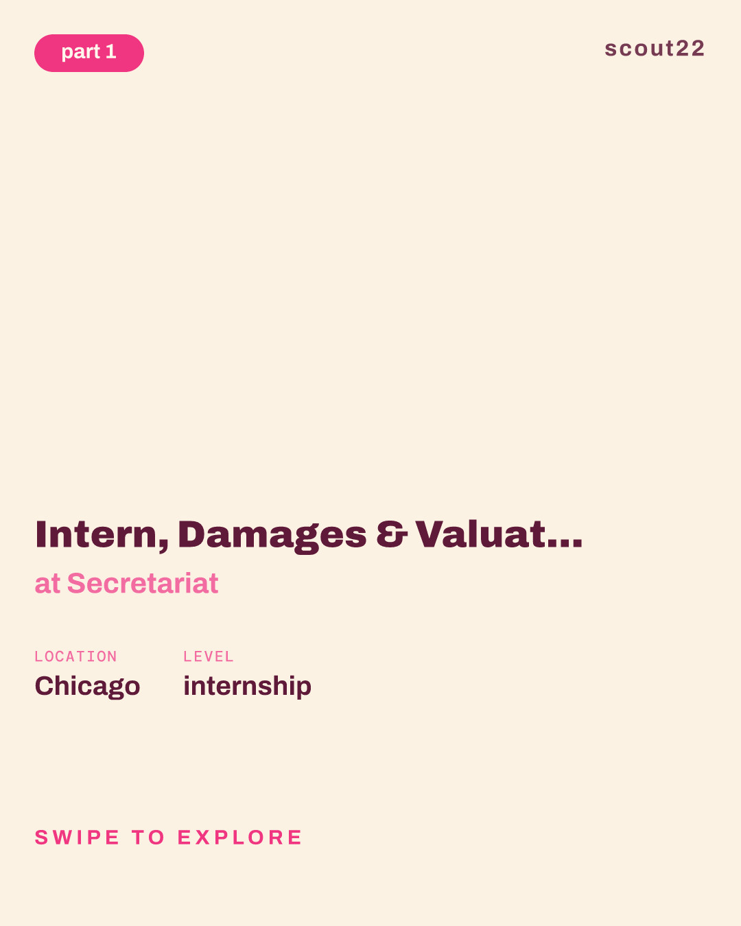 Intern, Damages & Valuations (Summer 2027) at Secretariat