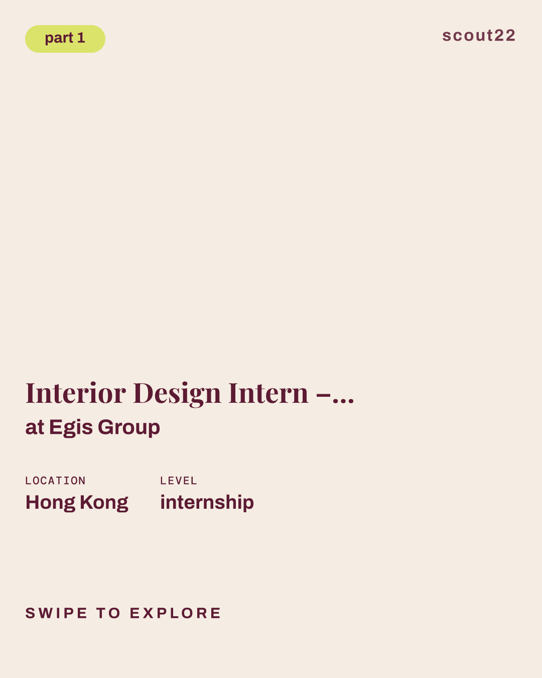 Interior Design Intern – Sustainability & Material Reuse at Egis Group