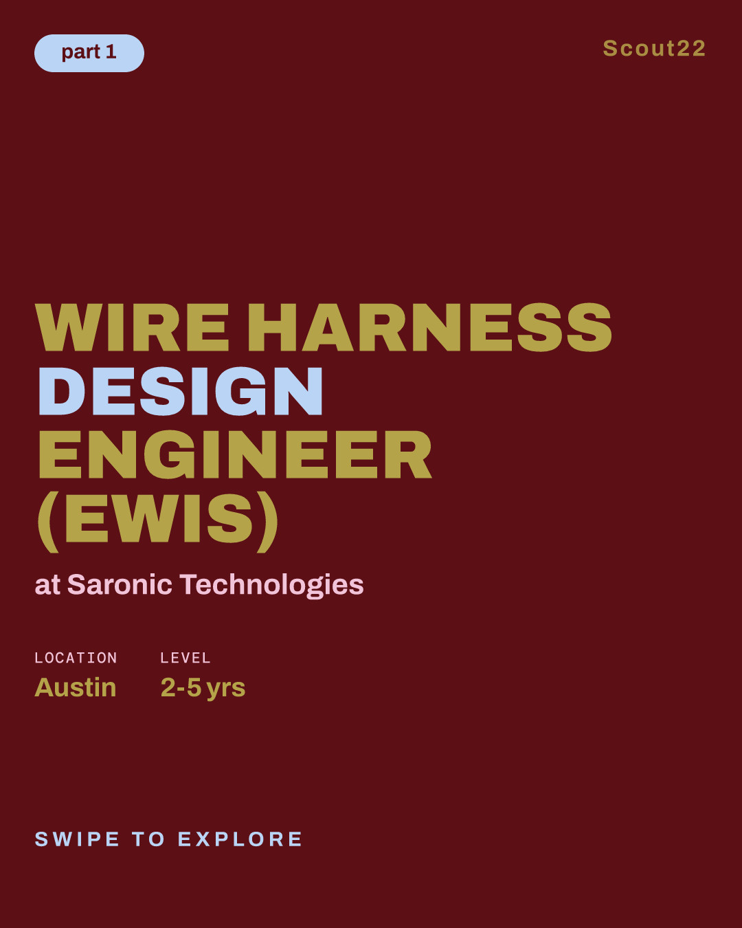 Wire Harness Design Engineer (EWIS) at Saronic Technologies