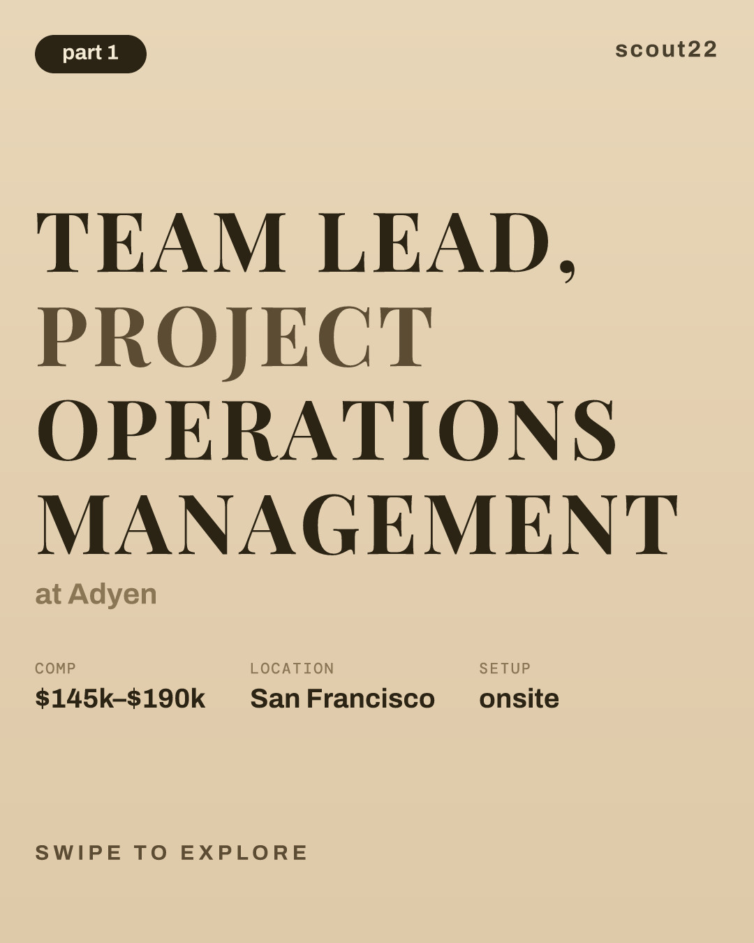 Team Lead, Project Operations Management at Adyen