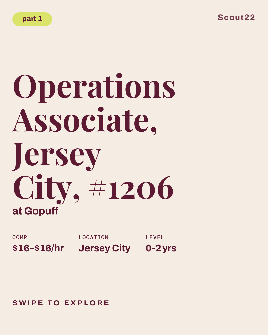 Operations Associate, Jersey City, #1206 at Gopuff