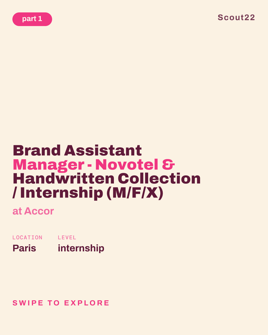 Brand Assistant Manager - Novotel & Handwritten Collection / Internship (M/F/X) at Accor