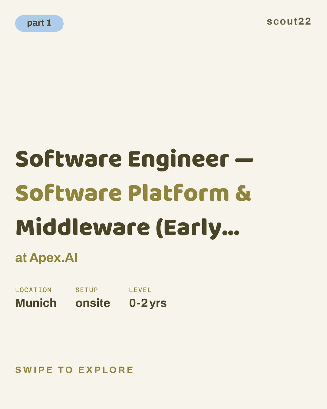 Software Engineer — Software Platform & Middleware (Early Career) at Apex.AI