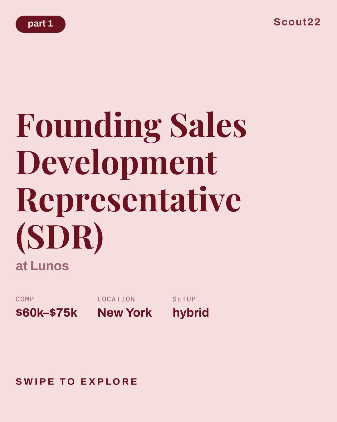 Founding Sales Development Representative (SDR) at Lunos