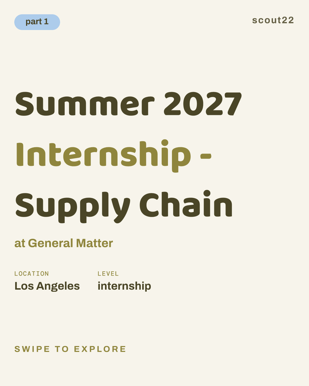 Summer 2027 Internship - Supply Chain at General Matter
